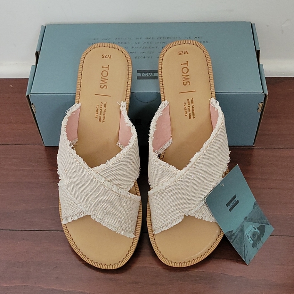 Toms Viv Natural Metallic Jute Sandals